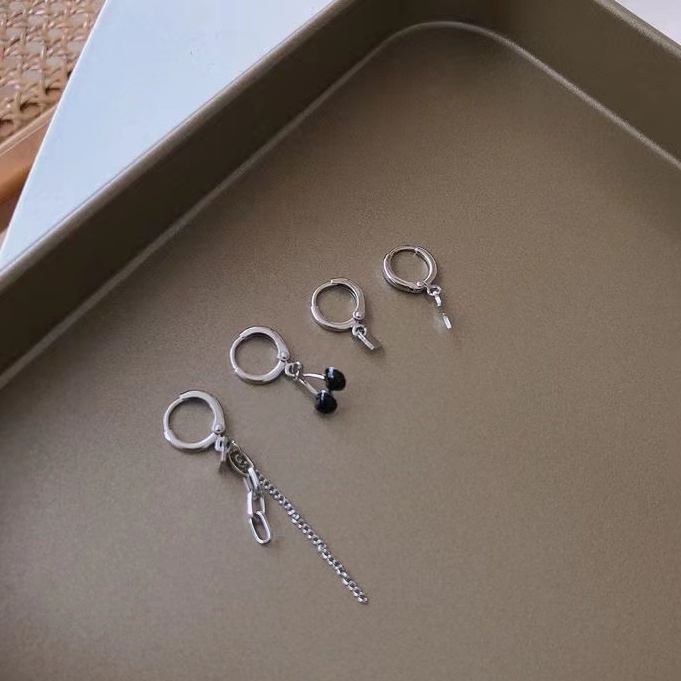 Set 4 khuyên tai nhiều mẫu thời trang cá tính cho nữ
