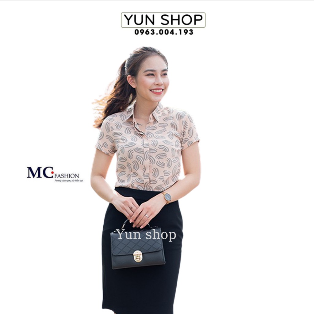 Áo sơ mi công sở ngắn tay - MC Fashion A628 màu nude