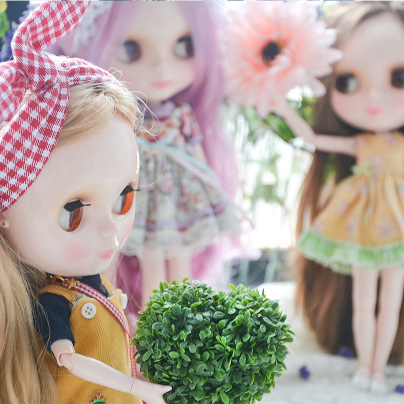 Blythe Búp Bê NBL Tùy Chỉnh Sáng Bóng Mặt 1/6 Bjd Bóng Khớp Búp Bê Búp Bê Blythe Cho Cô Gái Búp bê cô gái mắt To