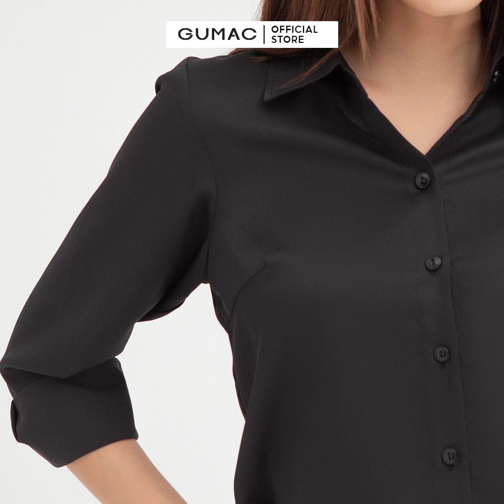 [Mã WABRGU50 giảm 10% đơn 250K] Áo sơ mi nữ from cơ bản GUMAC thiết kế công sở, basic nhiều màu AB403