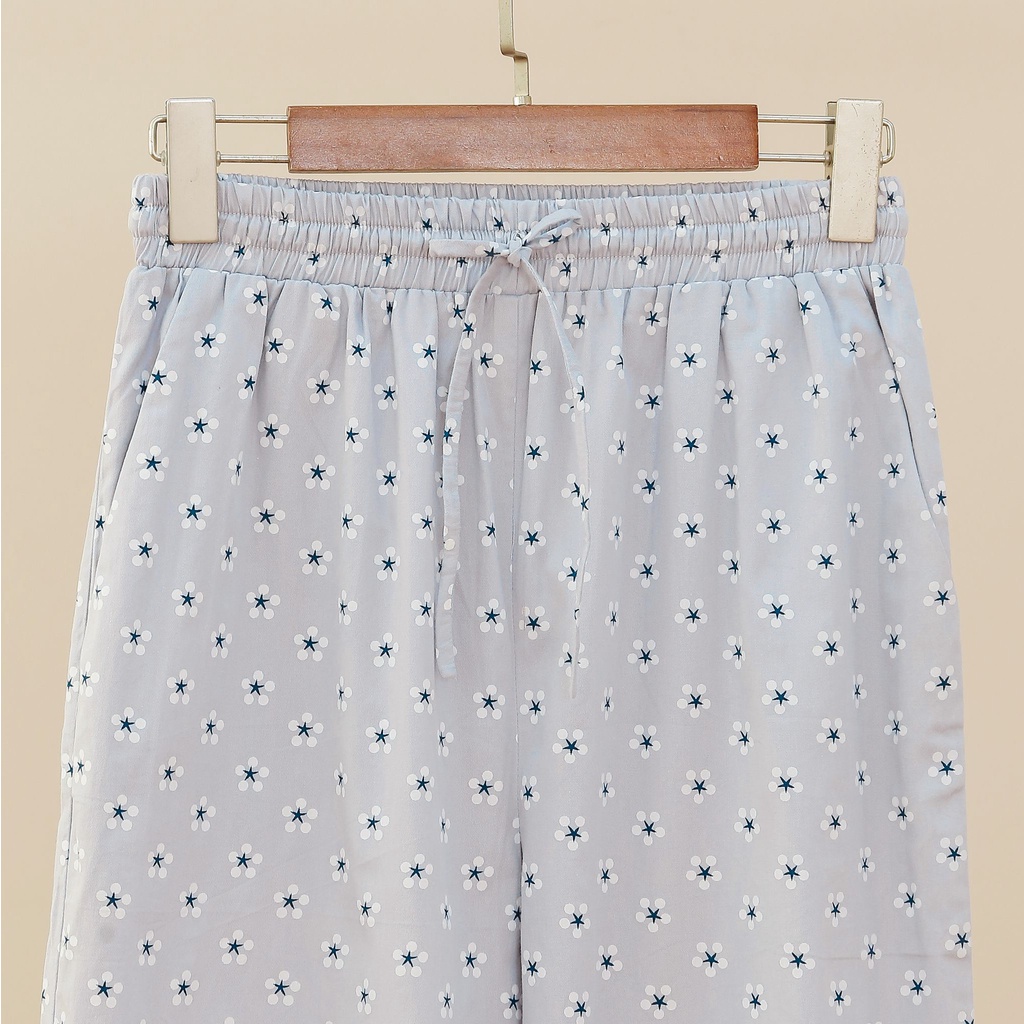 [MOMOJAMA] Quần dài Cotton thô mặc nhà hoạ tiết màu kẻ caro - M2684