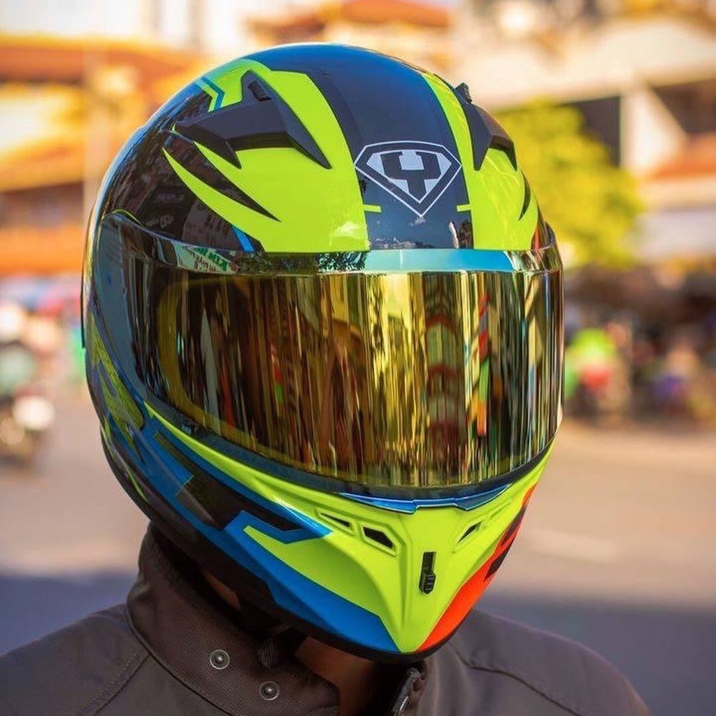 Mũ fullface Yohe 978 Plus SRT 2 màu đối xứng