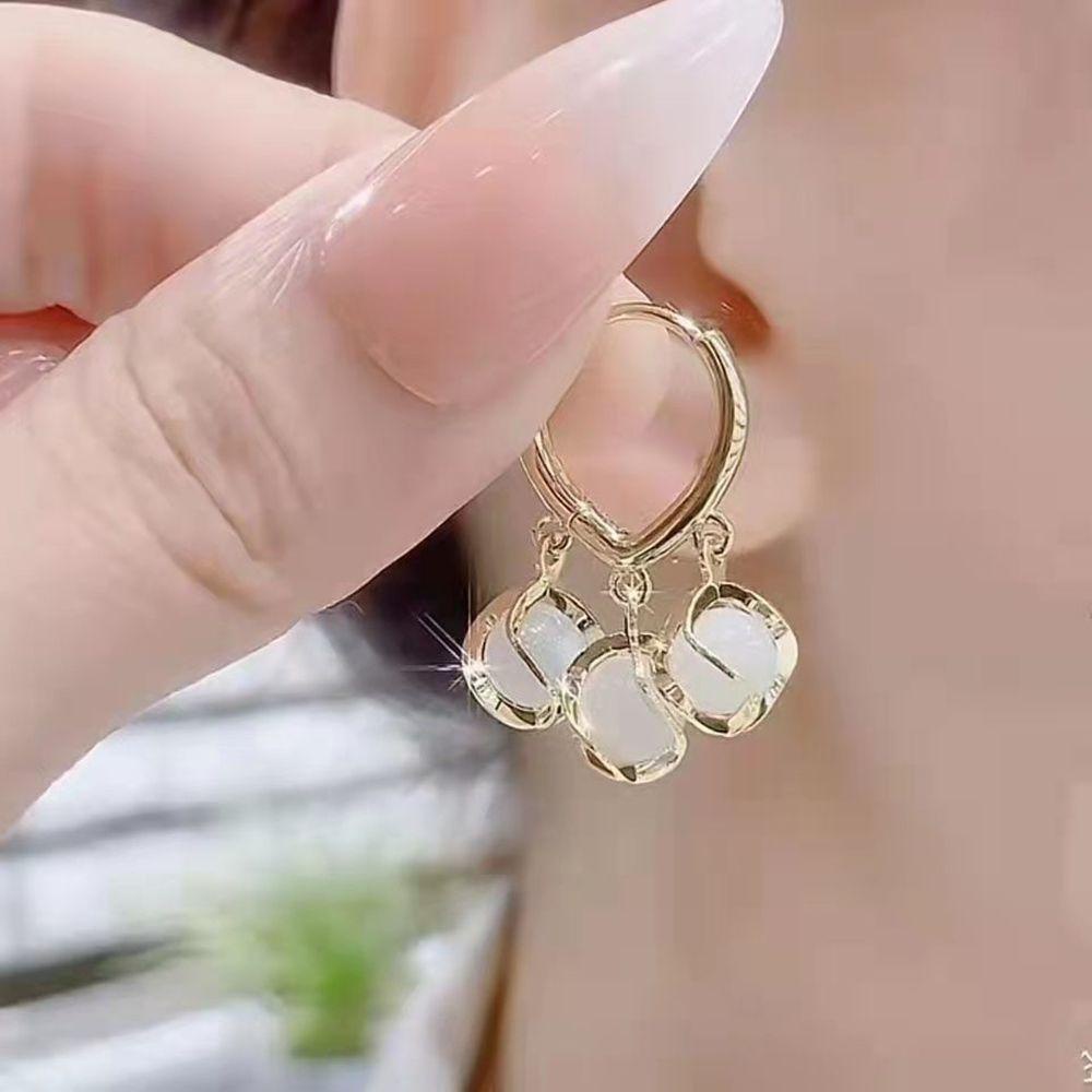 Khuyên Tai Đính Đá Opal Tinh Tế Cho Nữ Dự Tiệc Cưới