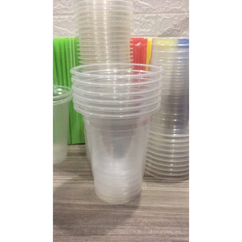 50 ly khổng lồ  kèm nắp, ống hút, bịch ly