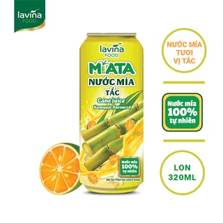Lốc 6 lon nước mía tươi miata vị tắc 320ml