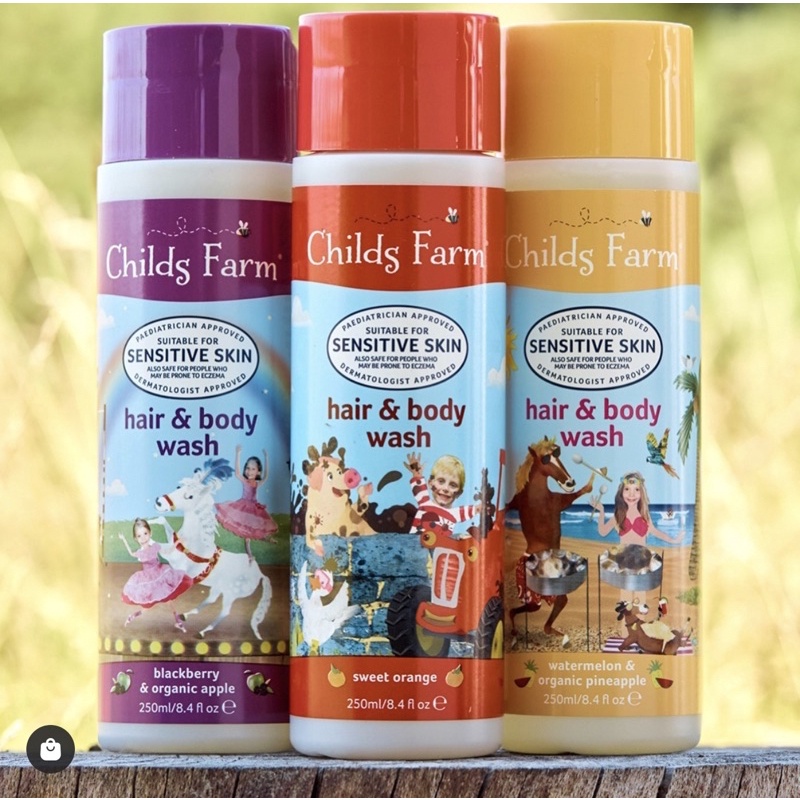 [NỘI ĐỊA ANH] Sữa tắm dầu gội Childs Farm Organic 250ml cho bé từ sơ sinh