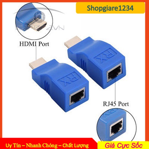 Bộ nối dài HDMI bằng dây LAN 30m CAT5E/ CAT6E (HD EXTENDER 30M)