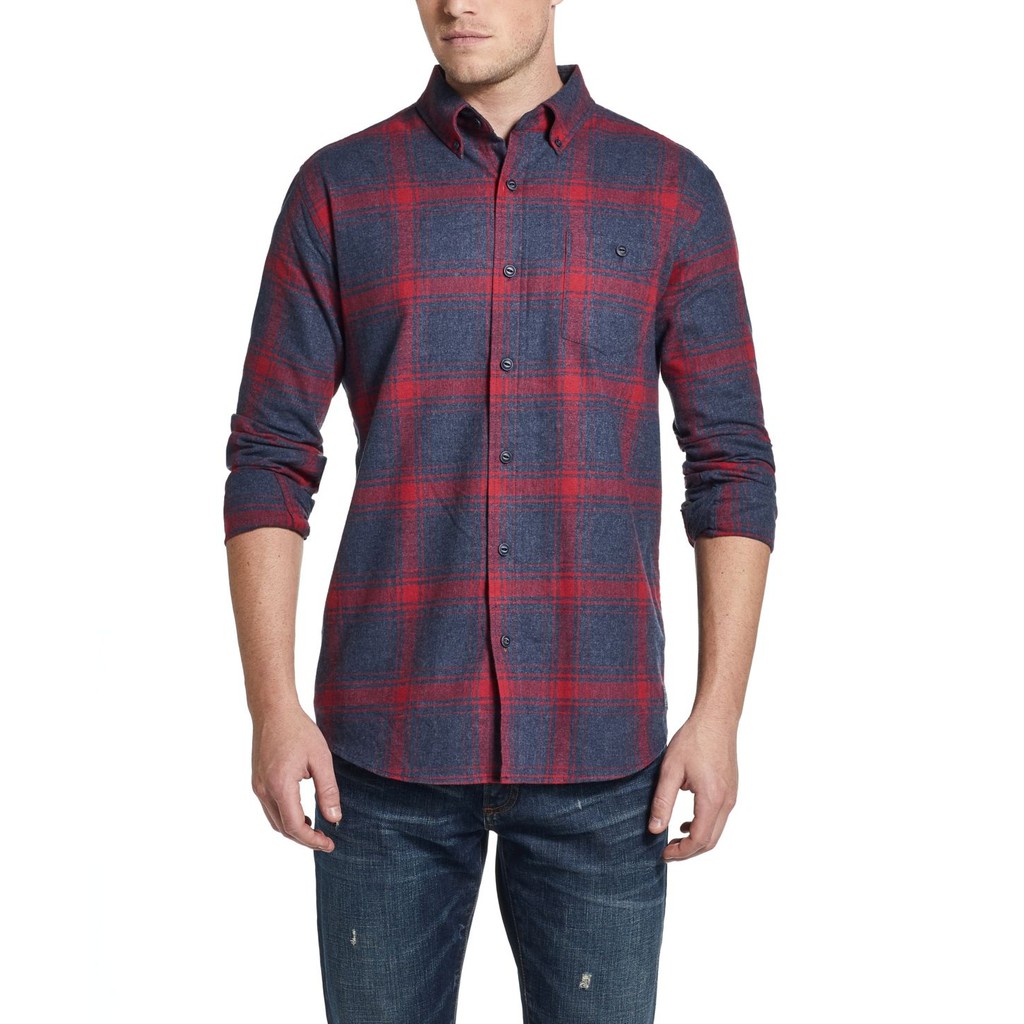 ÁO SƠ MI NAM FLANNEL KẺ CA RÔ CÓ TÚI WEATHERPROOF - SIZE L-XL
