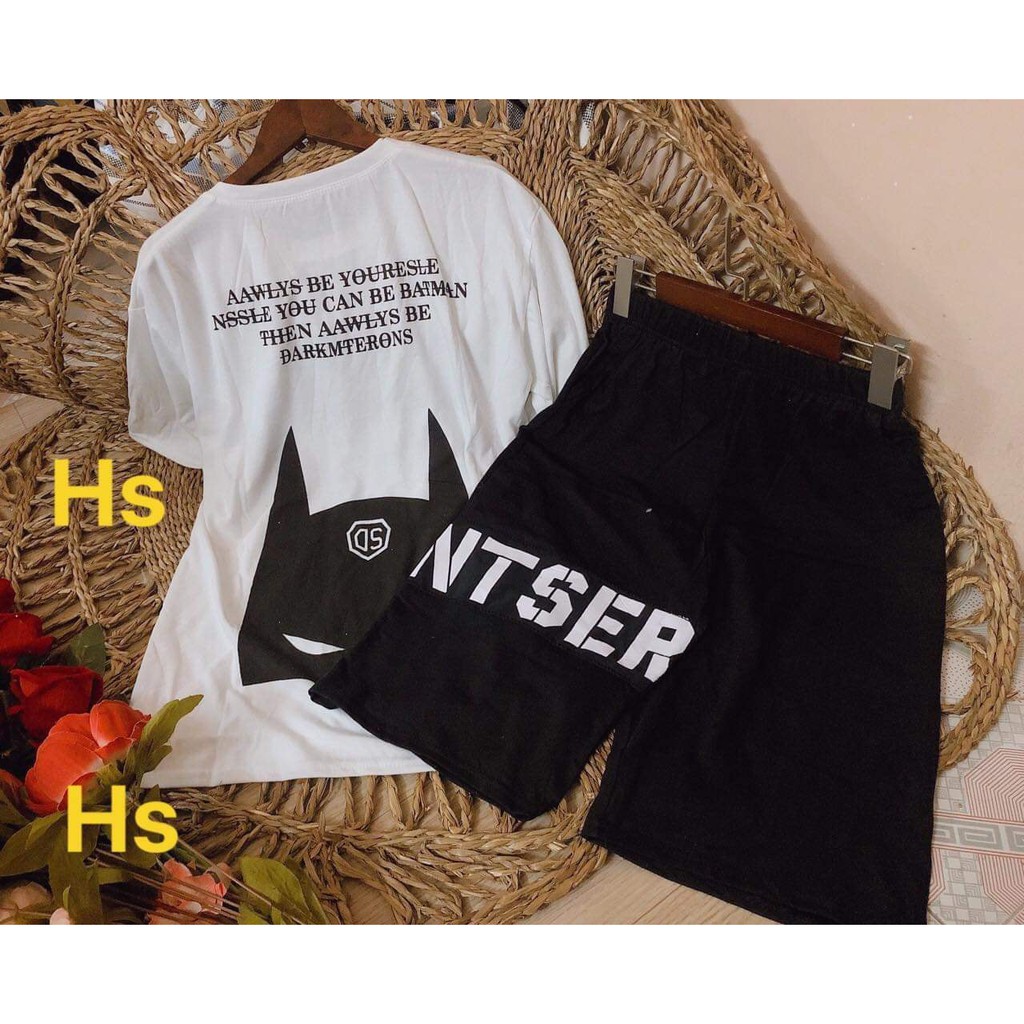 XẢ HÀNG Bộ Quần Áo Thun Nam Tay Ngắn In Cánh ở vai chất liệu thun lạnh mềm mịn - BN22 | BigBuy360 - bigbuy360.vn