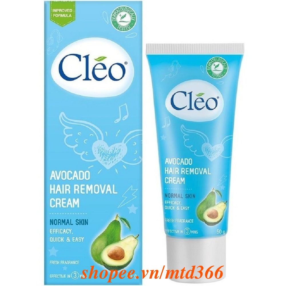 Kem Tẩy Lông Cho Da Thường Cleo Avocado Hair Removal Cream Normal Skin 50g.