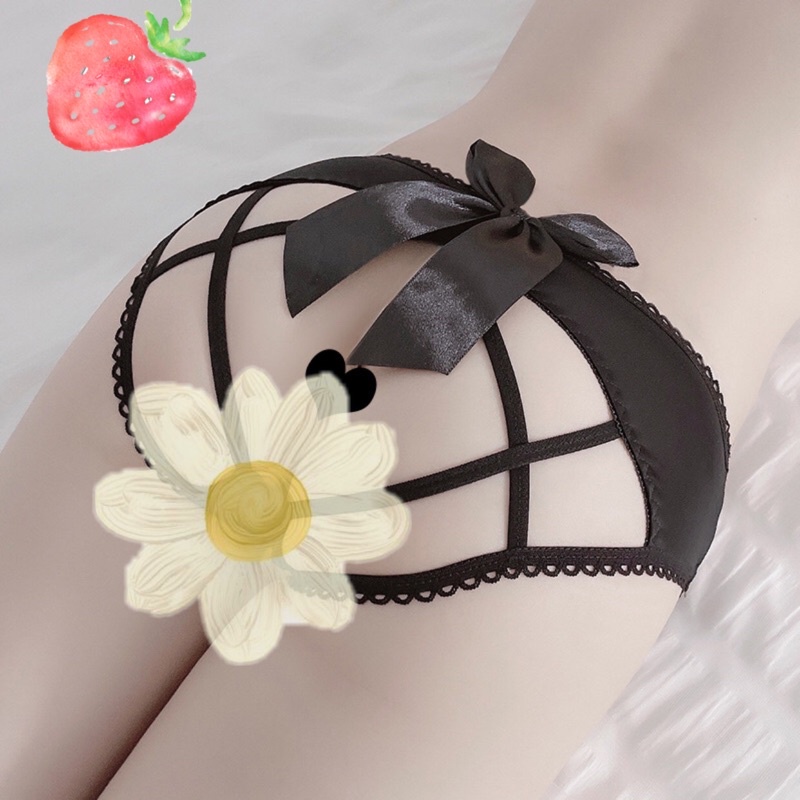 Quần Lót Thun Su Phối Dây Chéo Nơ Mông Sexy Gợi Cảm Quyến Rũ Mainia Shop