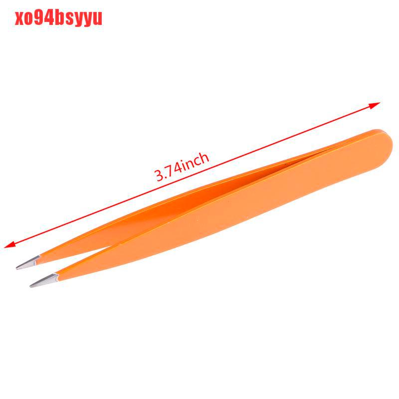 Nhíp nhổ lông mày đầu phẳng/ nghiêng bằng thép không gỉ