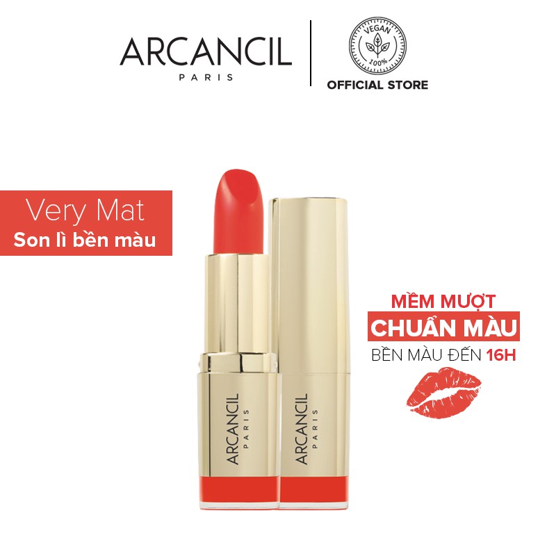 Son lì bền màu Arcancil Very Mat Lipstick 3,6g