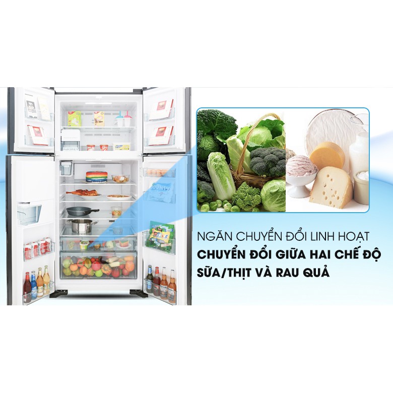 Tủ lạnh Hitachi Inverter 540 lít R-FW690PGV7X  chính hãng