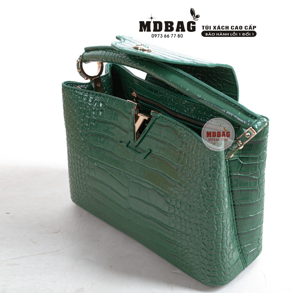 Túi Xách Nữ - Túi lv Công Sở Da Rắn Có Dây Đeo Chéo Fullbox