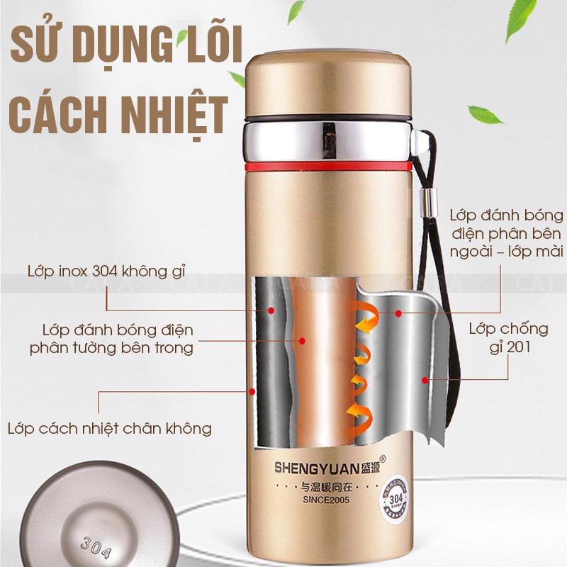 Bình Giữ Nhiệt Inox 304 không gỉ - Giữ nhiệt vô cùng hiệu quả - Dung tích lên tới 800- 1000ml