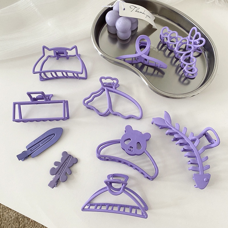 Kẹp Tóc càng cua Hàn Quốc cao cấp màu TíM dễ thương [ MÃ B405 ]