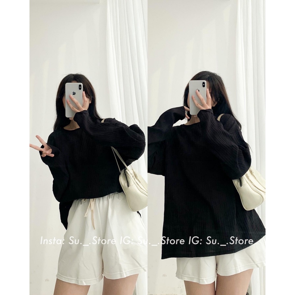 Áo thun giấy cổ tròn dài tay A2358 SUSTORE