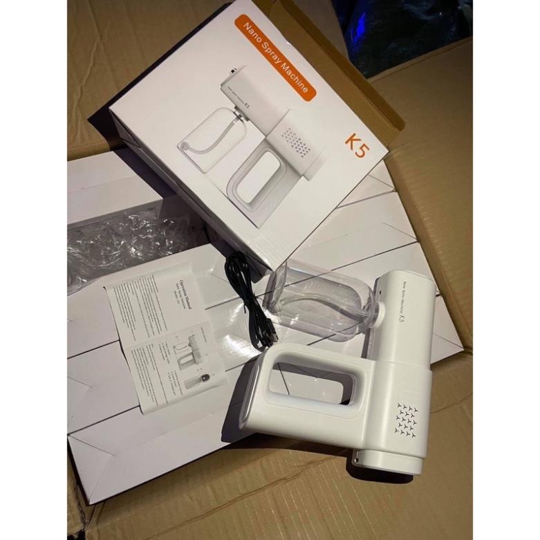 Súng Khử Khuẩn Phun Xịt Khử Sát Trùng Nano K5 Hàng Chuẩn In Laser  Mắt UV (HÀNG CHÍNH HÃNG)