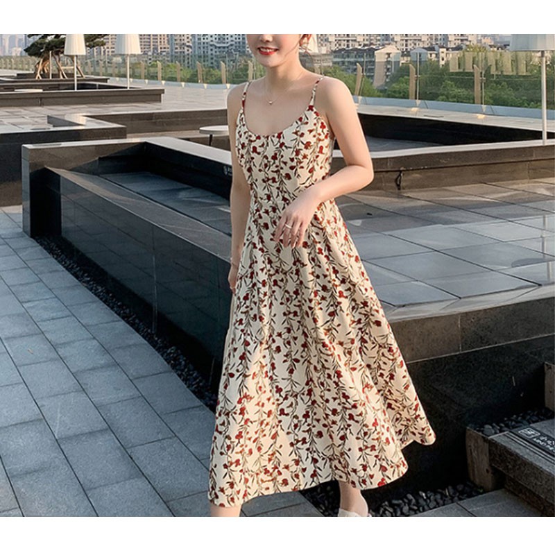 Đầm Hoa Hai Dây Thời Trang Xinh Xắn Cho Nữ | BigBuy360 - bigbuy360.vn