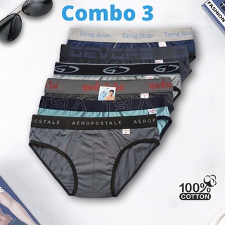 [COMBO 3] Quần Lót Nam Cao Cấp Nhiều Lưng Ngẫu Nhiên - Quần Sịp Nam Chất Coton Thoáng Mát, Màu Sắc Nam Tính