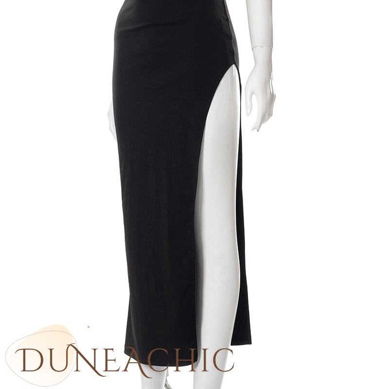 DUNEA Đầm Dự Tiệc Trễ Vai Thiết Kế Xẻ Tà Quyến Rũ Cho Nữ