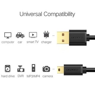 Cáp USB 2.0 to mini USB Ugreen 10354 0.5M
