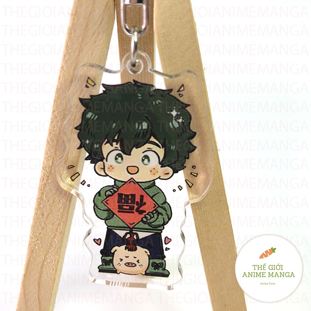 ( Mica trong acrylic ) Móc khóa IN HÌNH BOKU NO HERO ACADEMIA HỌC VIỆN ANH HÙNG ver BABY MỪNG NĂM MỚI anime chibi