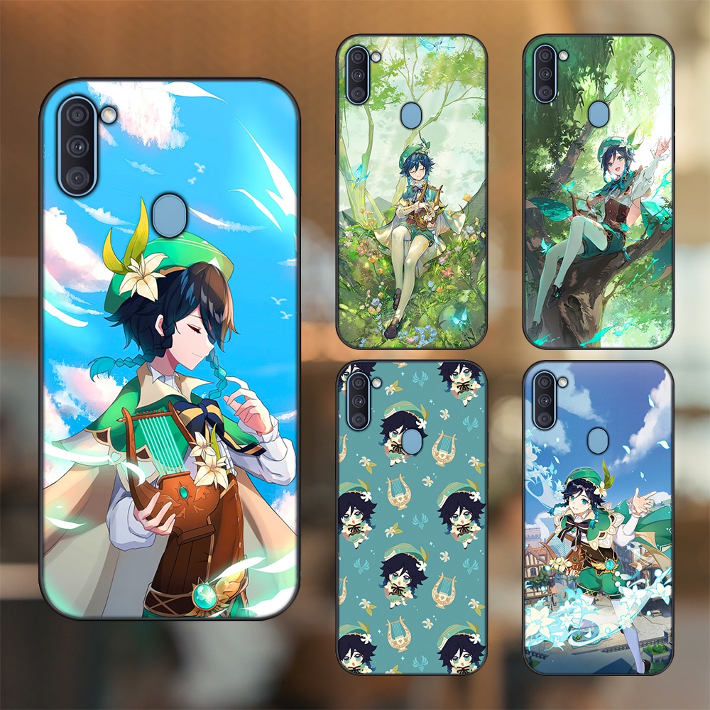 Ốp lưng Samsung A11, M11 viền đen in hình Venti Genshin Impact