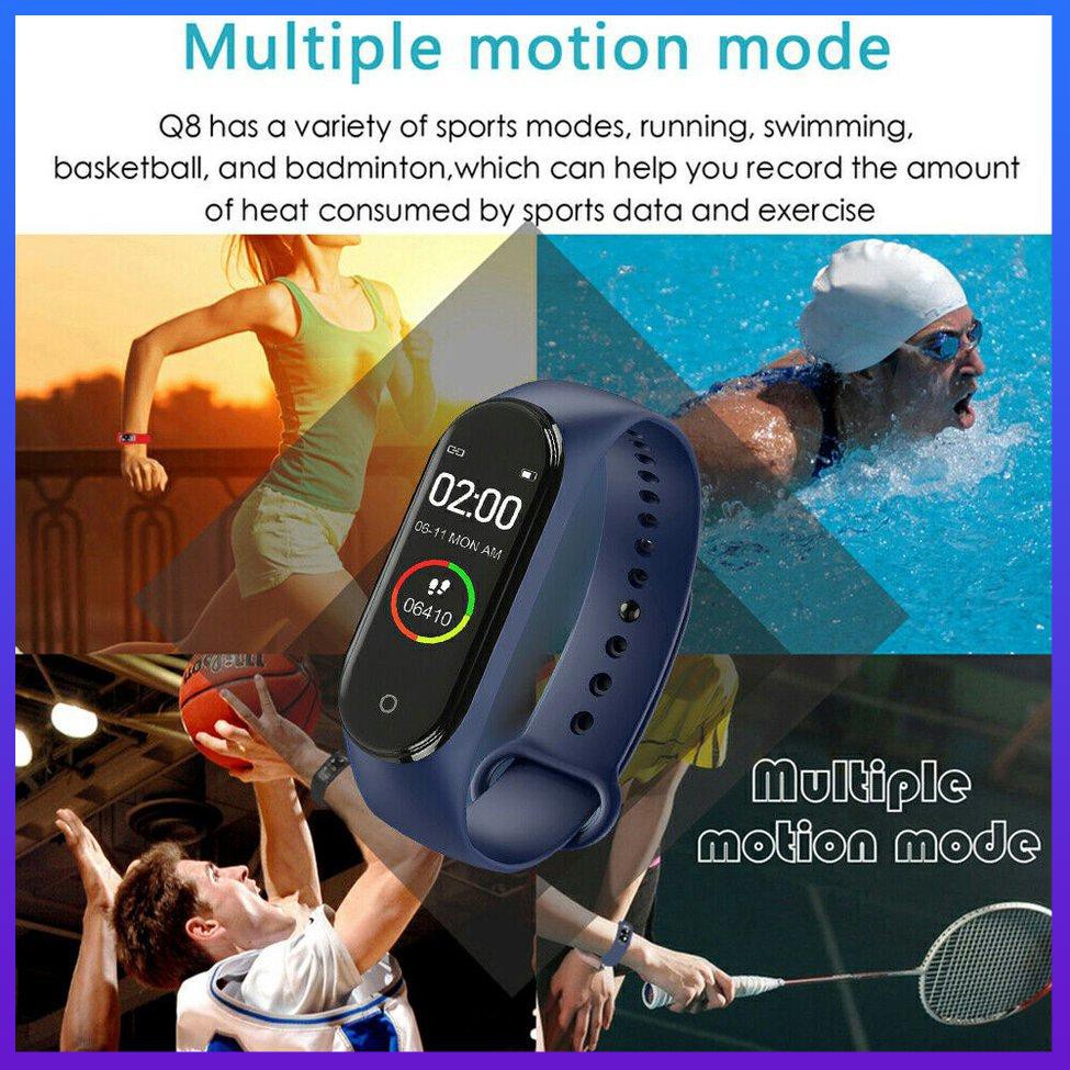 Wristband Watch Sports Heart Rate Fitness Tracker Motion Waterproof Bracelet