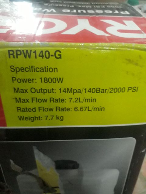Máy rửa xe RYOBI RPW140-G