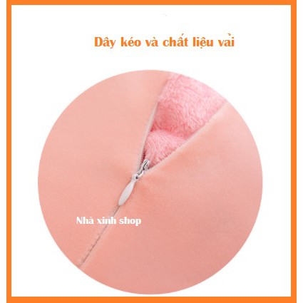 Bộ chăn gối văn phòng thú tròn Khỉ, ếch, thỏ