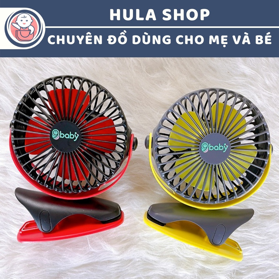 Quạt 9BABY chạy 32 giờ, quạt mini kẹp xe đẩy, để bàn, du lịch - Bảo hành 12 tháng