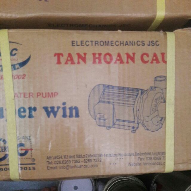 Máy bơm (Tân Hoàn Cầu) 1.0 Hp đến 2.0 Hp (1 đến 2 ngựa)