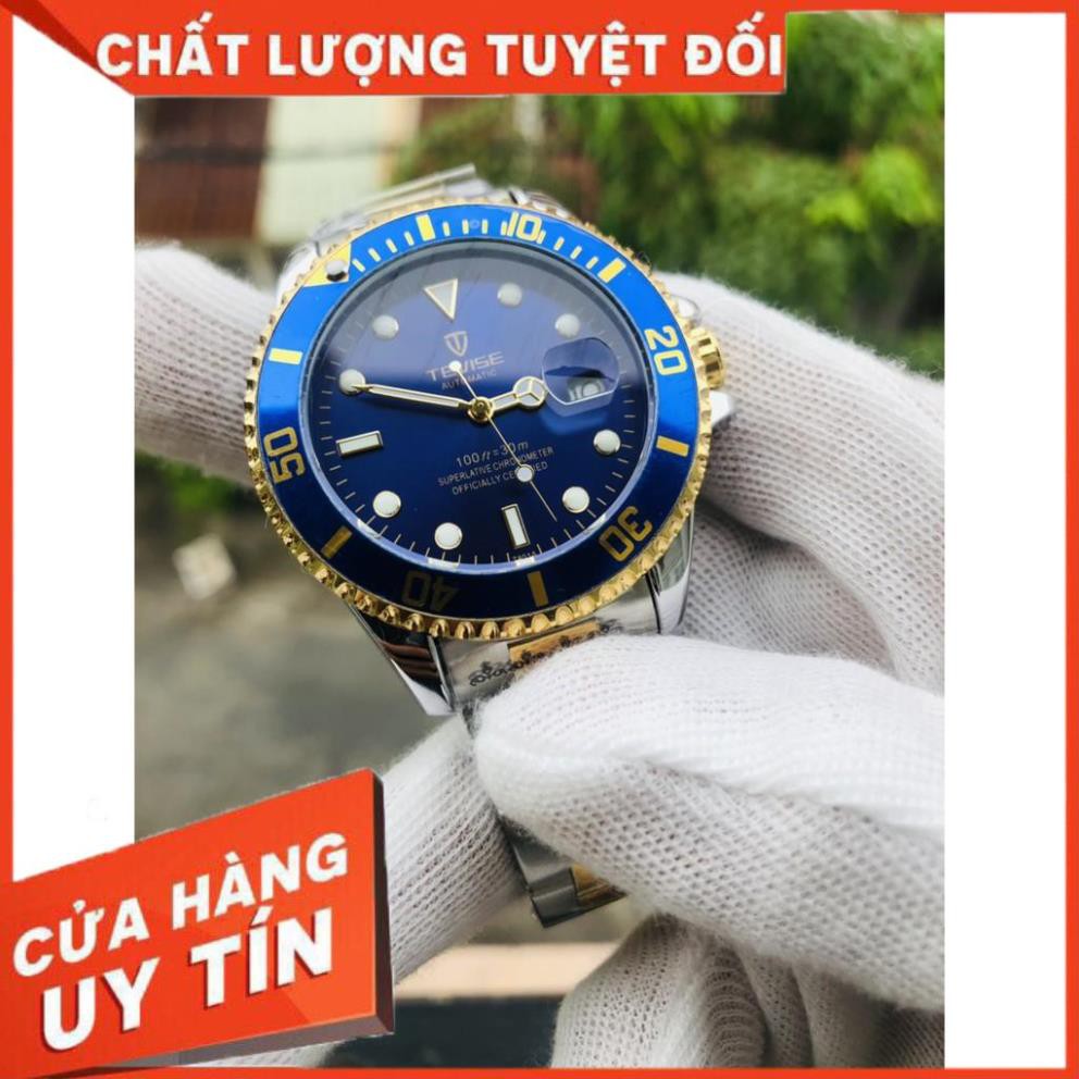 Đồng Hồ Nam Chính Hãng Tevise T801 Cơ Lộ Máy Cao Cấp Dây Đúc Inox Nguyên Khối (Tặng Kèm Hộp)