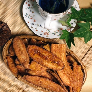 Chuối sấy không đường mè gừng giòn