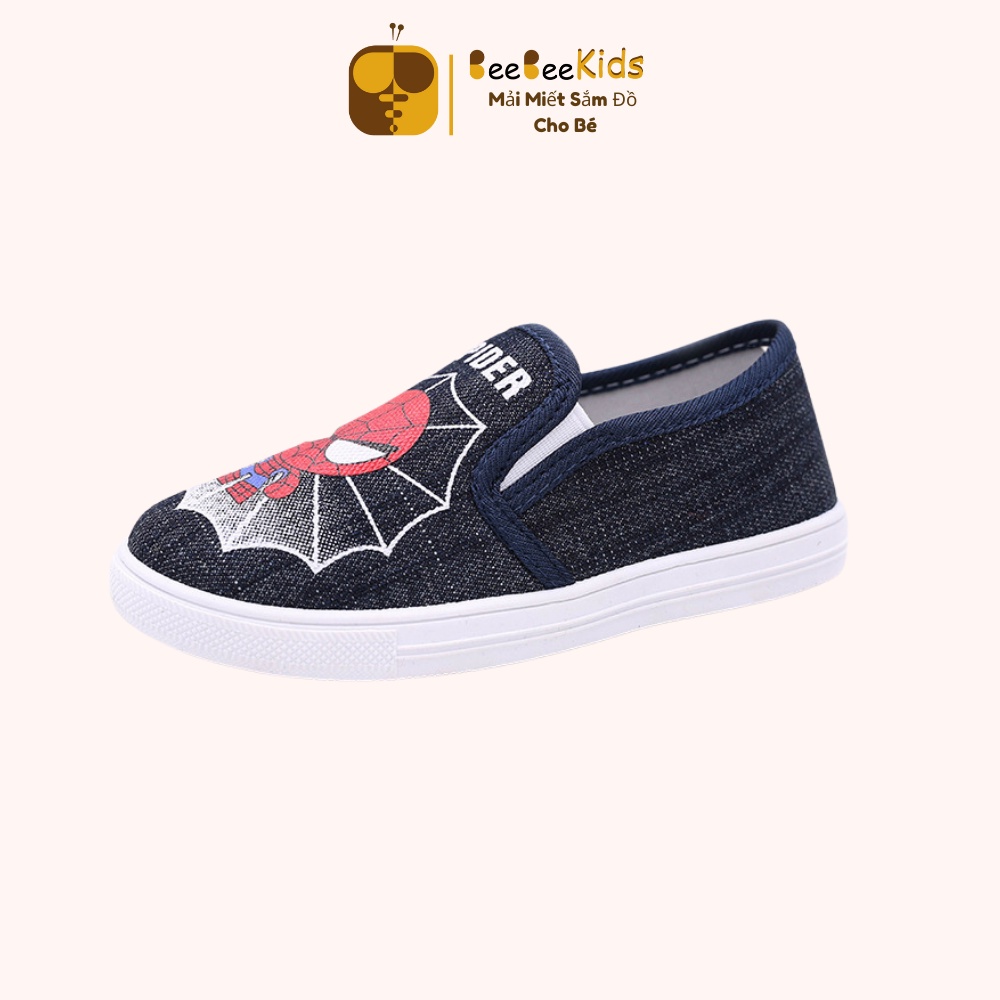 Giày Lười Bé Trai Siêu Nhân Nhện Spider Man Chống Trượt Cho Bé Từ 2-8 Tuổi BEEBEEKIDS