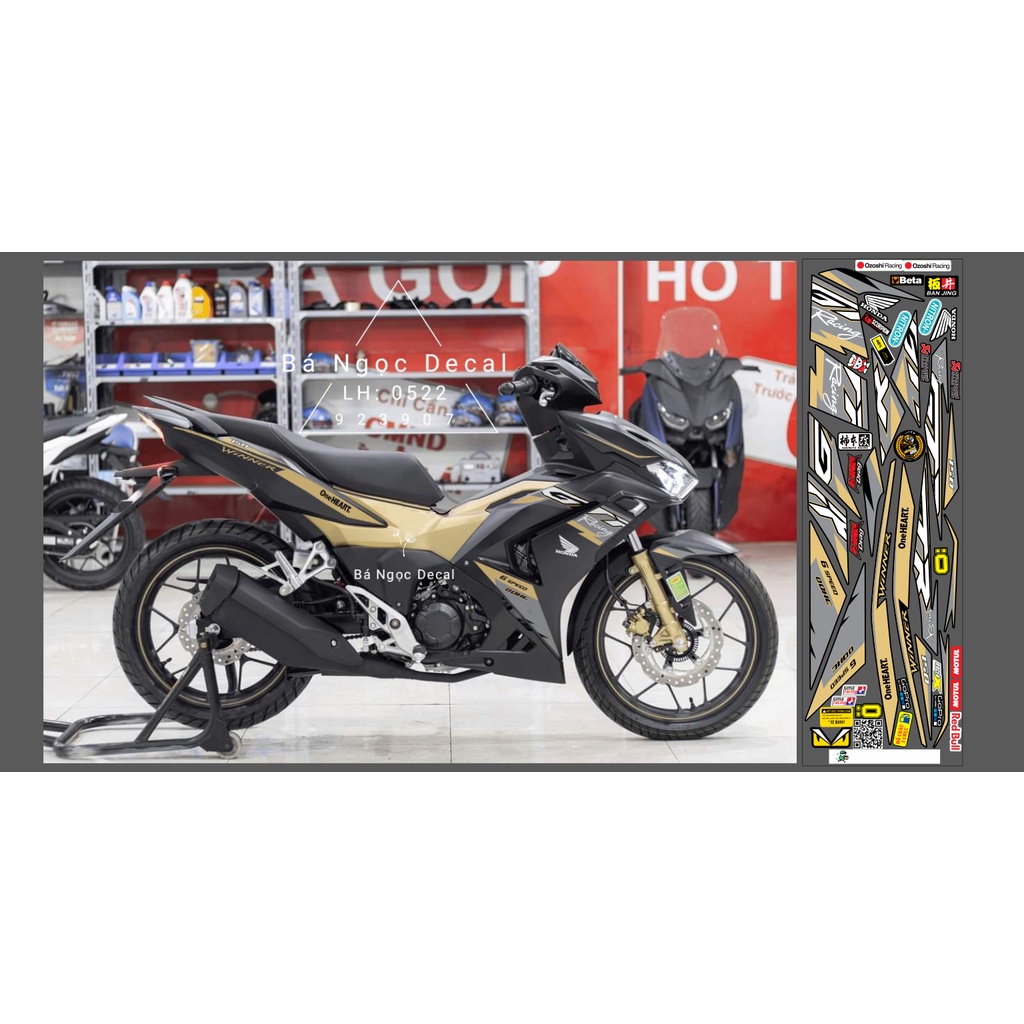 Tem gtr xe winner v3 màu đen nhám  👉chế tem theo yêu cầu giá rẻ.