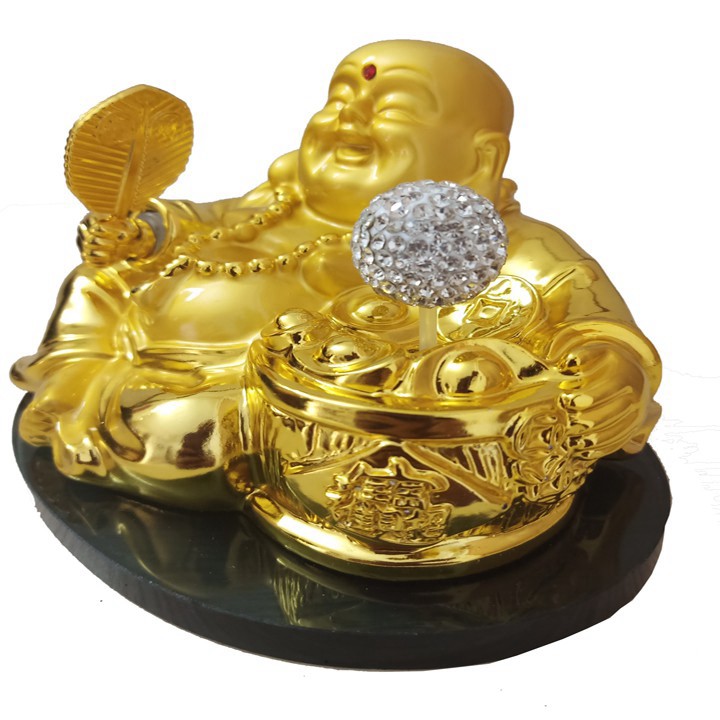 Tượng phật di lặc để trên ô tô kiêm nước hoa ô tô xe hơi cao cấp khử mùi chống say xe cầu an lành hạnh phúc