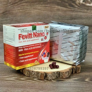Viên uống bổ sung sắt FEVITT NANO bổ máu, cải thiện tình trạng thiếu máu – Hộp 100 viên