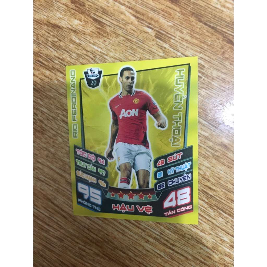 Set 32 Thẻ In Match Attax 2012-13 Poca Manchester United Nhà Vô Địch EPL