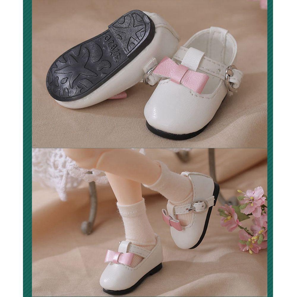 Giày Búp Bê Da PU Phối Vải 4 Kiểu Màu Sắc Cầu Vồng Xinh Xắn Cho Bé