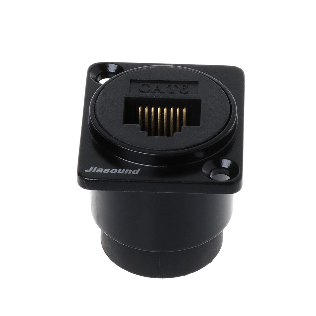 D-type Module RJ45 Socket Cable Female Signal Connector Cat6 Panel Mount Network Ethernet Extension Interface Adapter