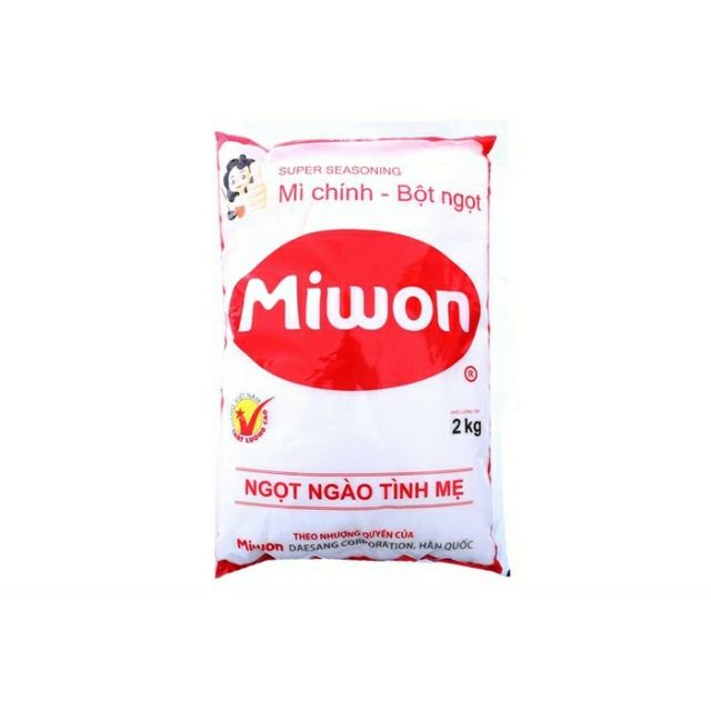 mì chính(bột ngọt) miwon gói 2kg cánh to