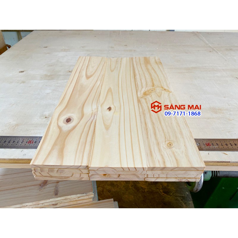 [MS100] Tấm gỗ thông dày 1cm x mặt rộng 10cm x dài 50cm + láng mịn 4 mặt