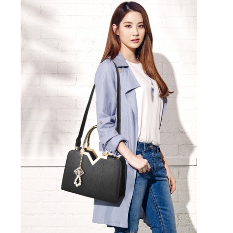 Hàng Có Sẵn QiDong Túi Xách Tote Đeo Vai Cỡ Lớn Sang Trọng Cho Nữ