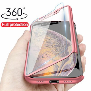 Ốp điện thoại nắp lật bảo vệ 360 độ cao cấp cho Samsung Galaxy A11 A21S S10 S9 S8 Plus S7 Edge Note 9 8