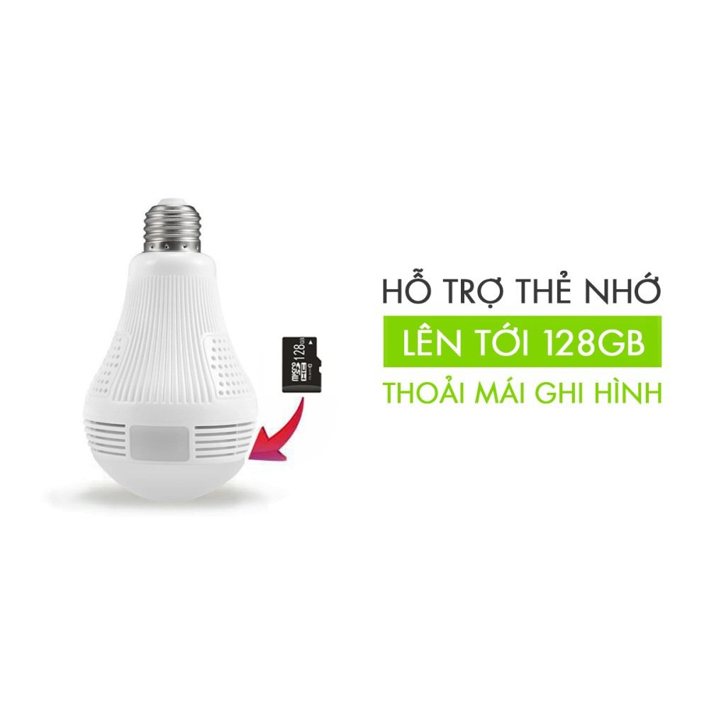 CAMERA BÓNG ĐÈN QUAY TOÀN CẢNH 360 ĐỘ 1.3MP | BigBuy360 - bigbuy360.vn