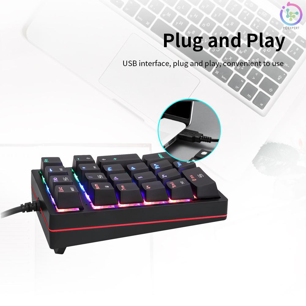 Bàn Phím Cơ Motospeed K24 21 Phím Có Dây Với 13 Rgb