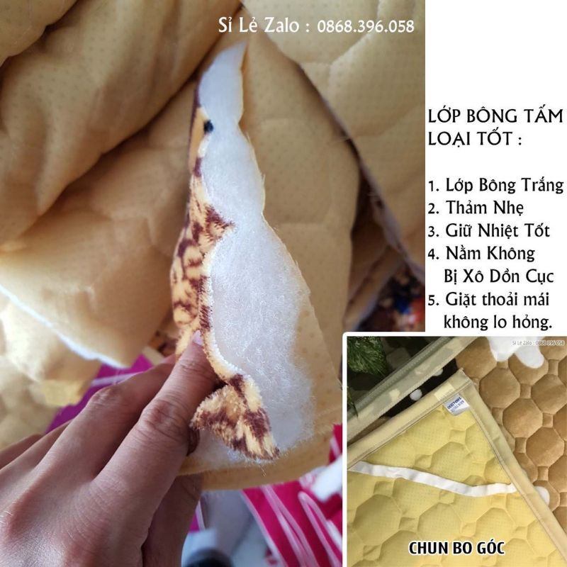 Thảm trải giường trần bông nguyên tấm nhập khẩu